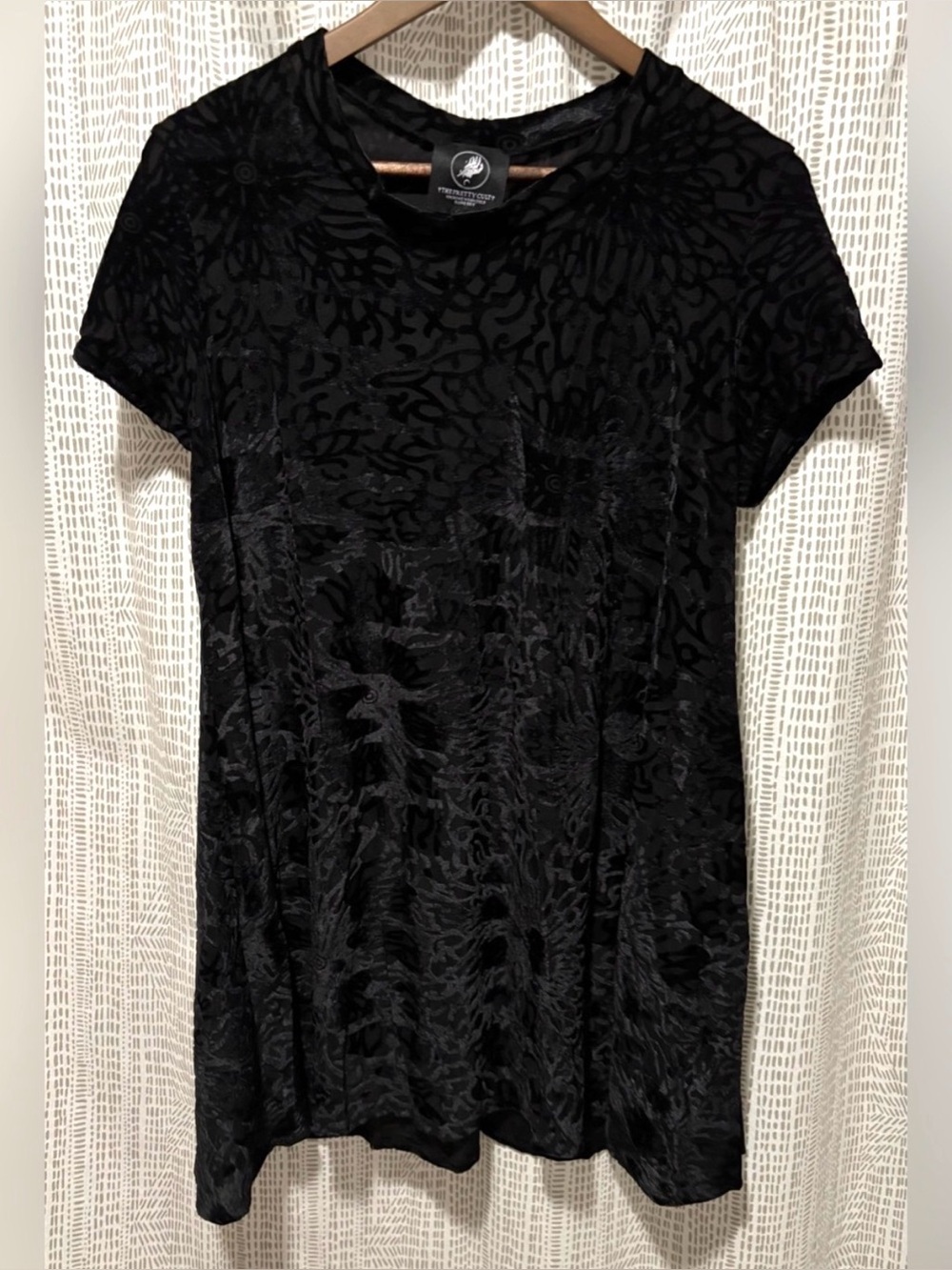 Burn out velvet swing dress